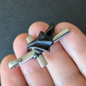 Finest grade stainless steel Medieval style Gothic Goth cross pendant